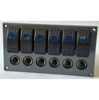 Rocker Switch Panel - 6 Switch - SPST/ ON-OFF - PN-AP6J - ASM